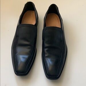 Salamander black leather men dress shoes size 46